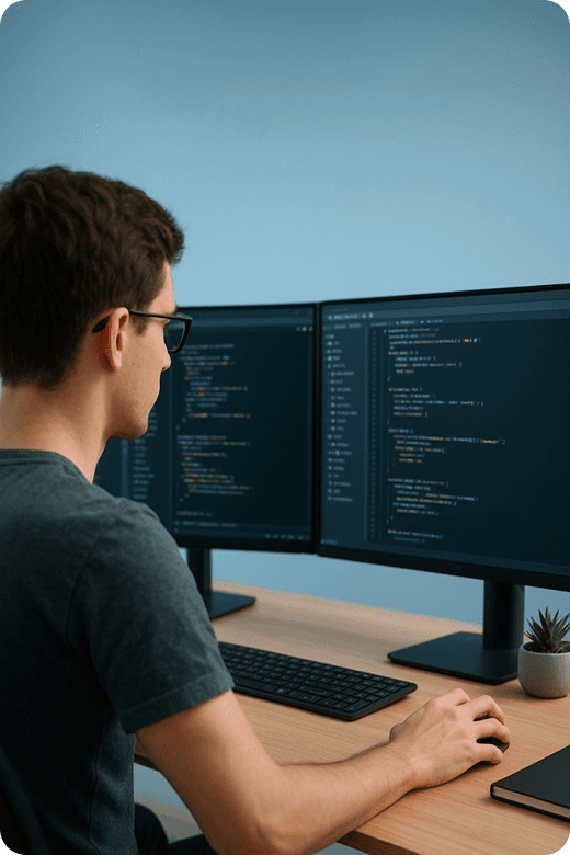 Coder working in IDE