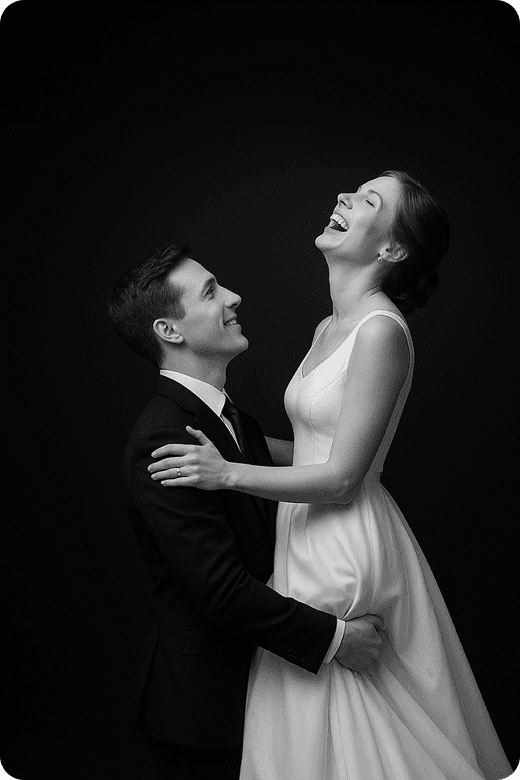 Wedding couple dancing