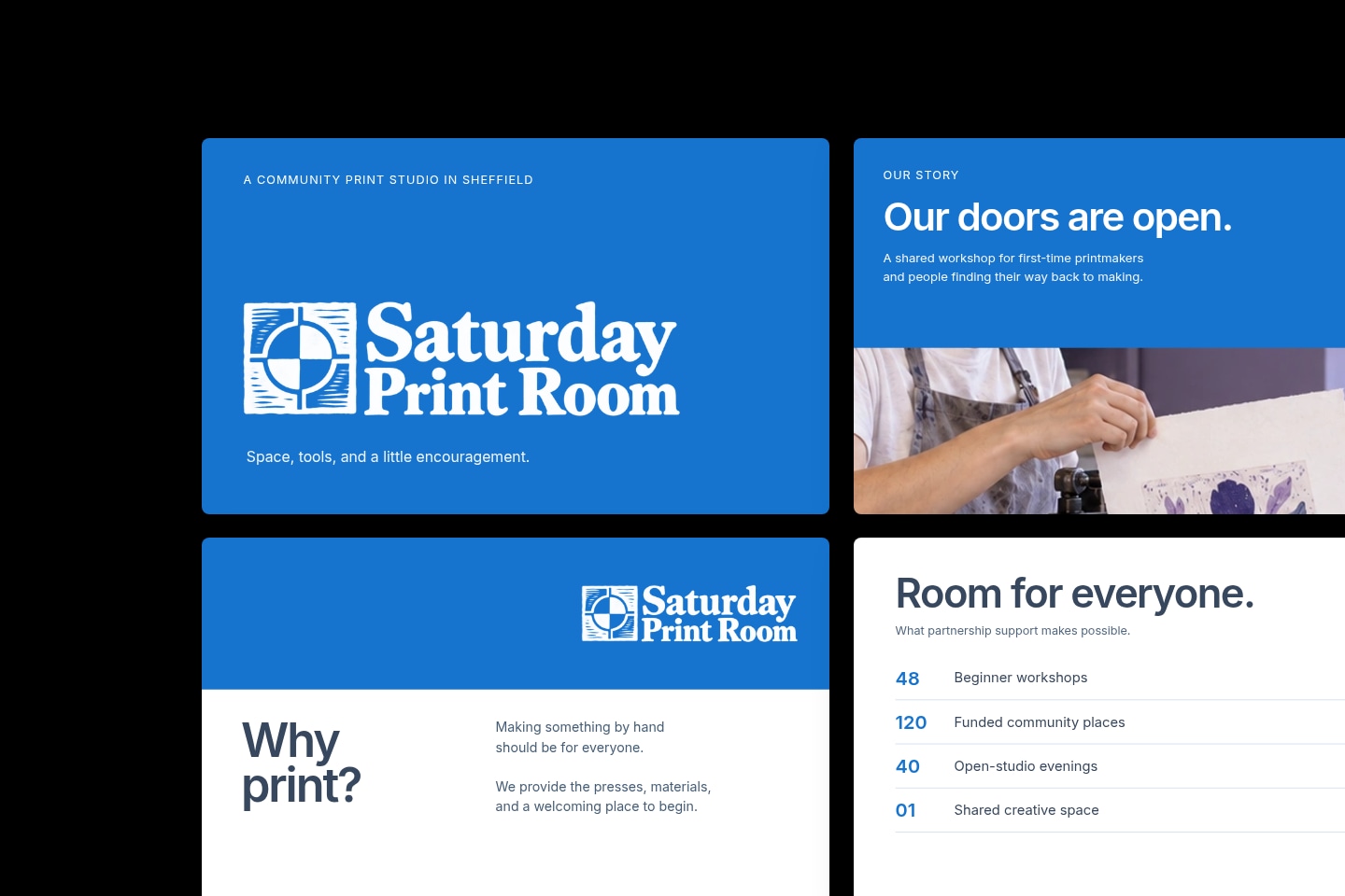 A nonprofit's PowerPoint slides ready to be turned into a website with Repaint