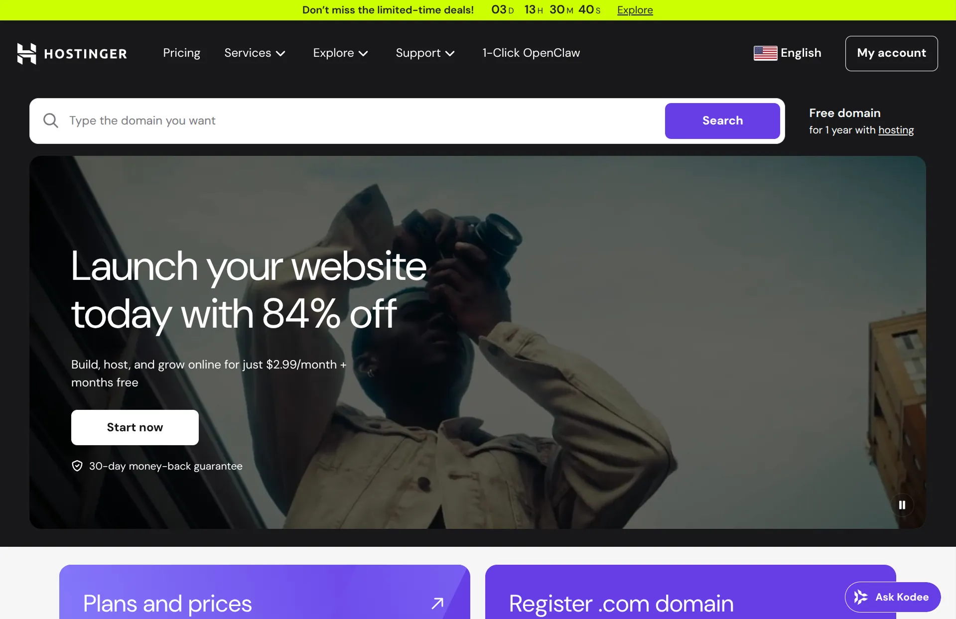 Hostinger website builder