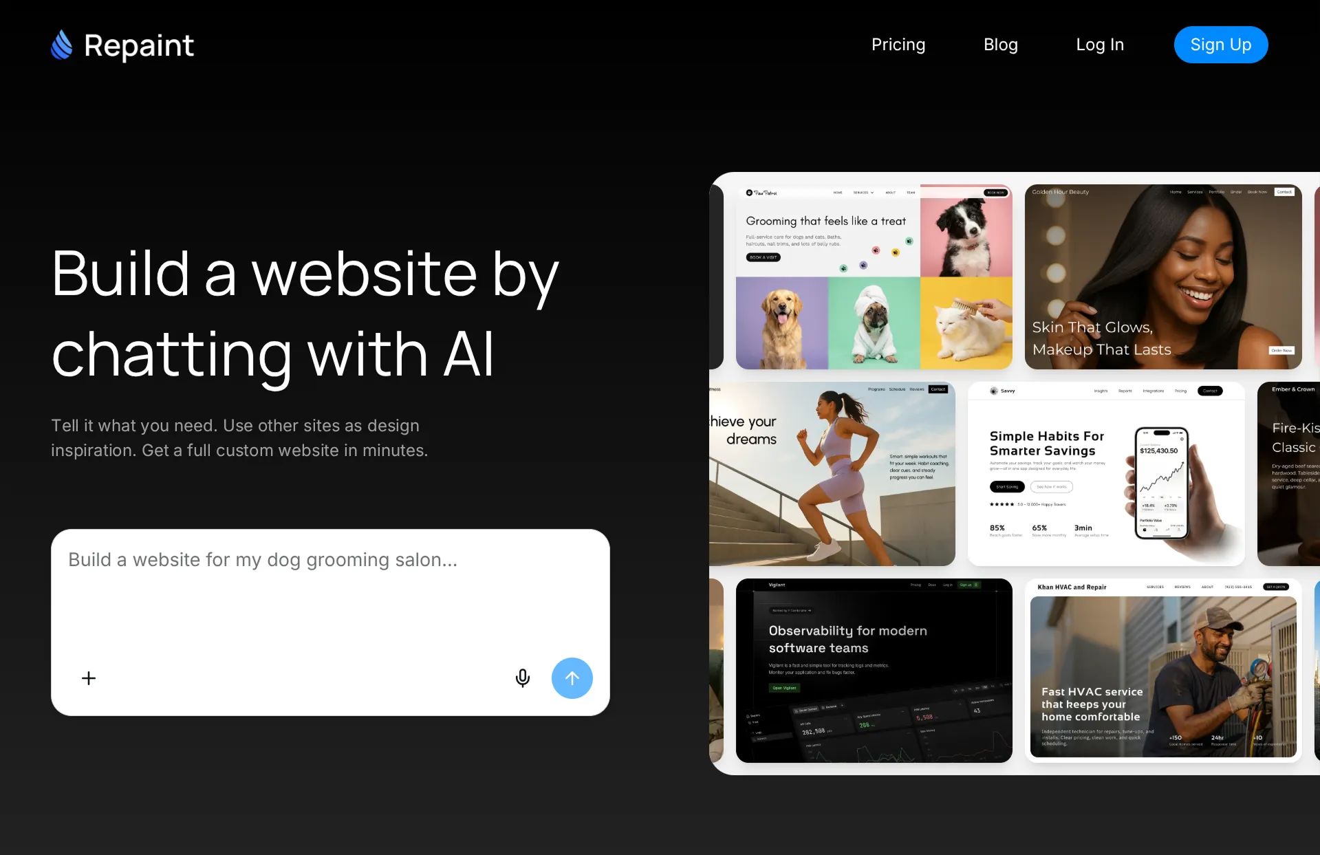 Repaint AI website builder