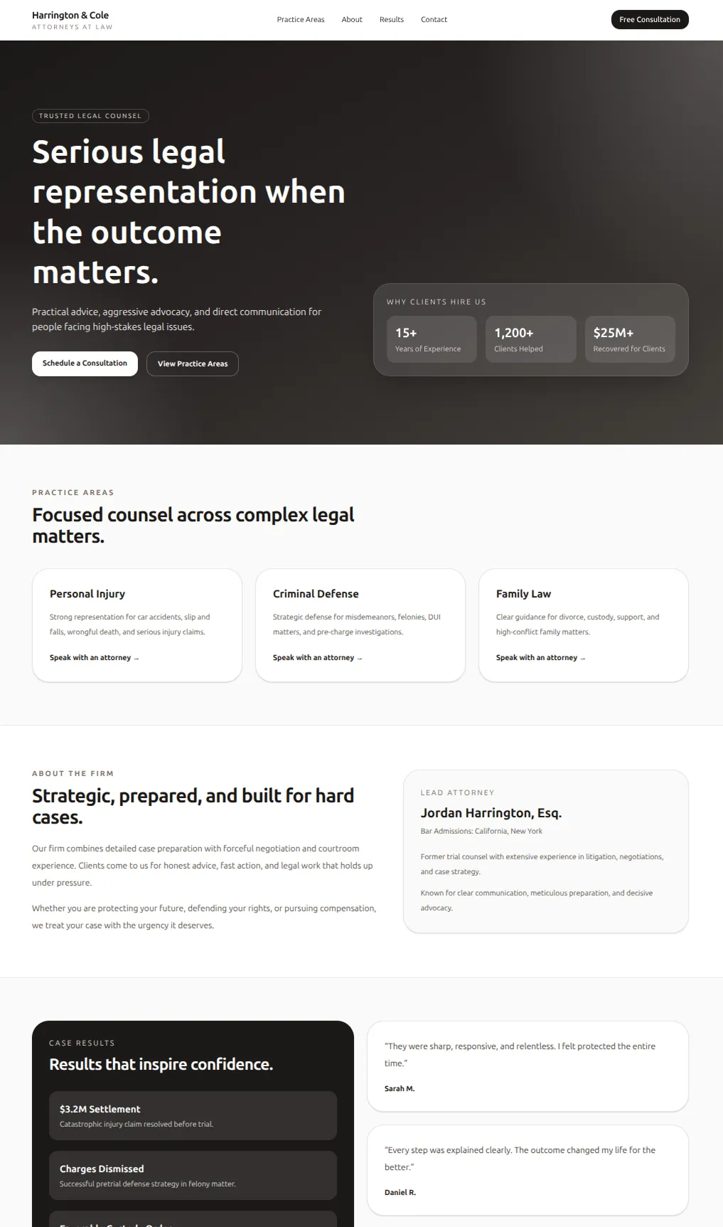 ChatGPT lawyer website