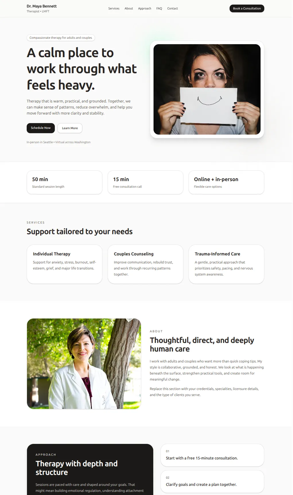 ChatGPT therapist website