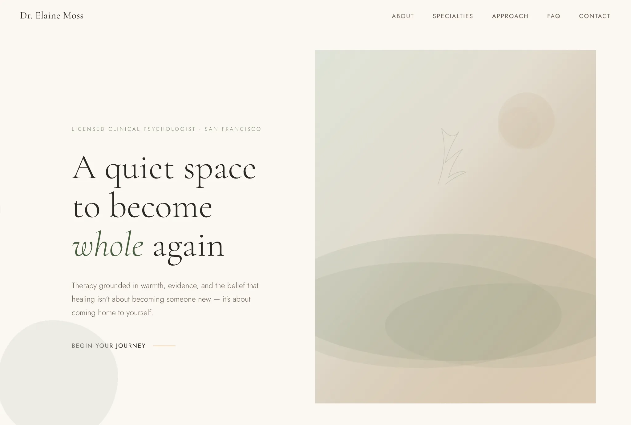 Prompt "Make a therapist website" in Claude AI