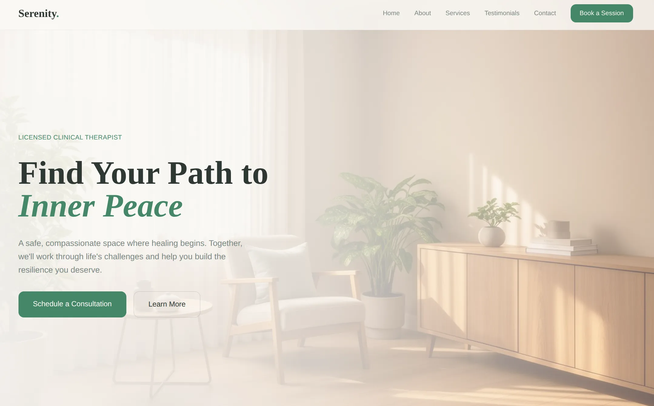 Prompt "Make a therapist website" i Lovable