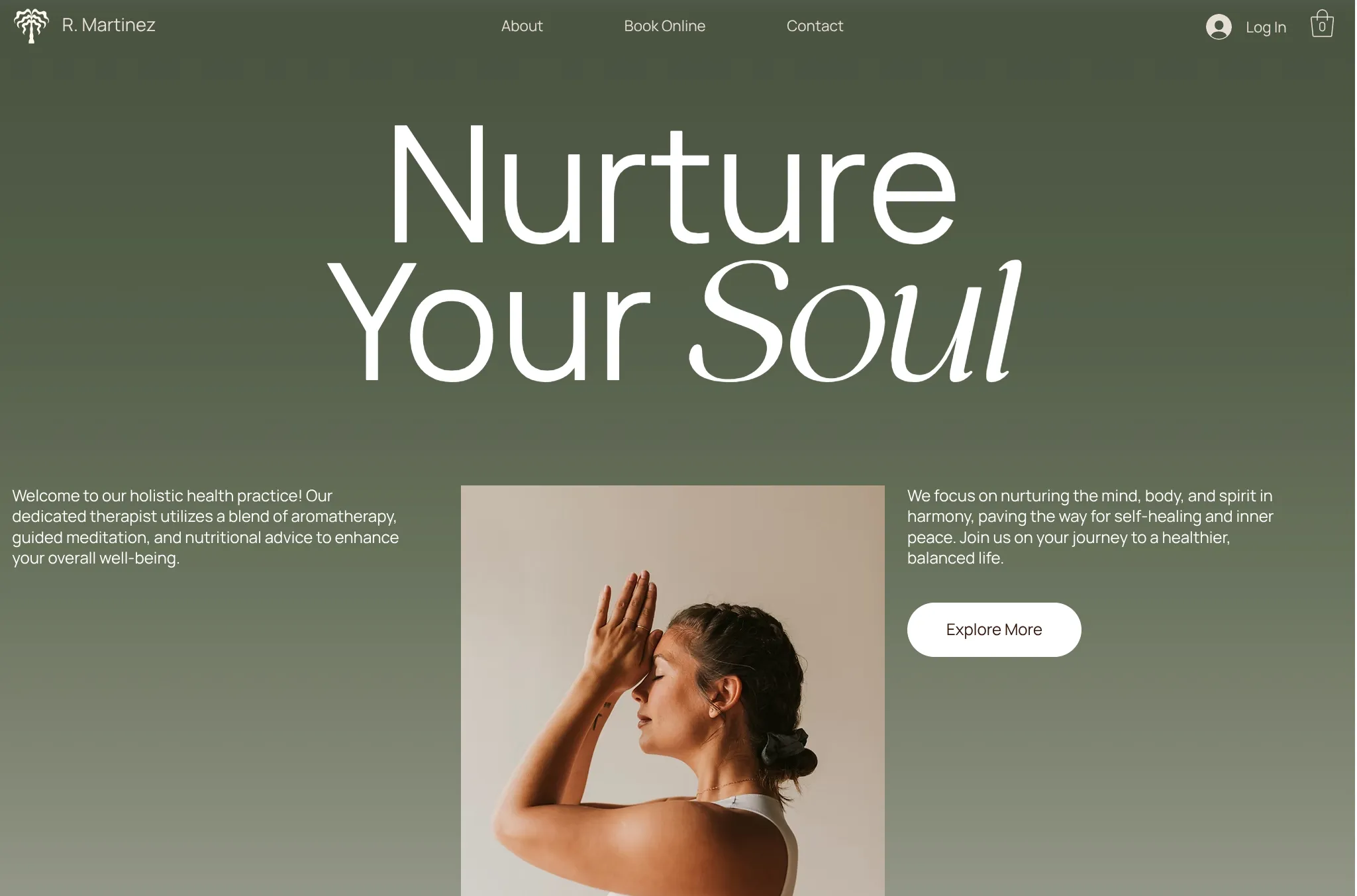 A therapist template from Wix