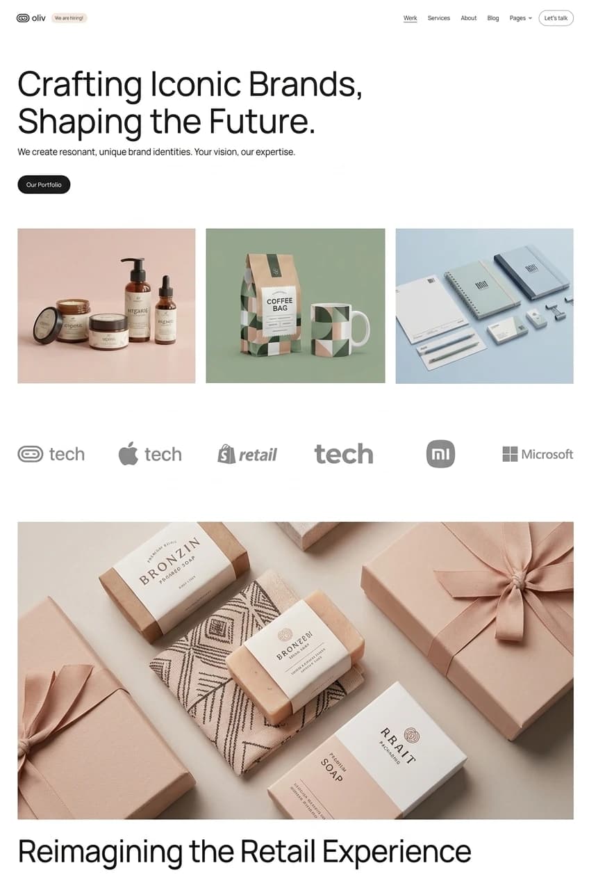 Website built from imported code in Repaint