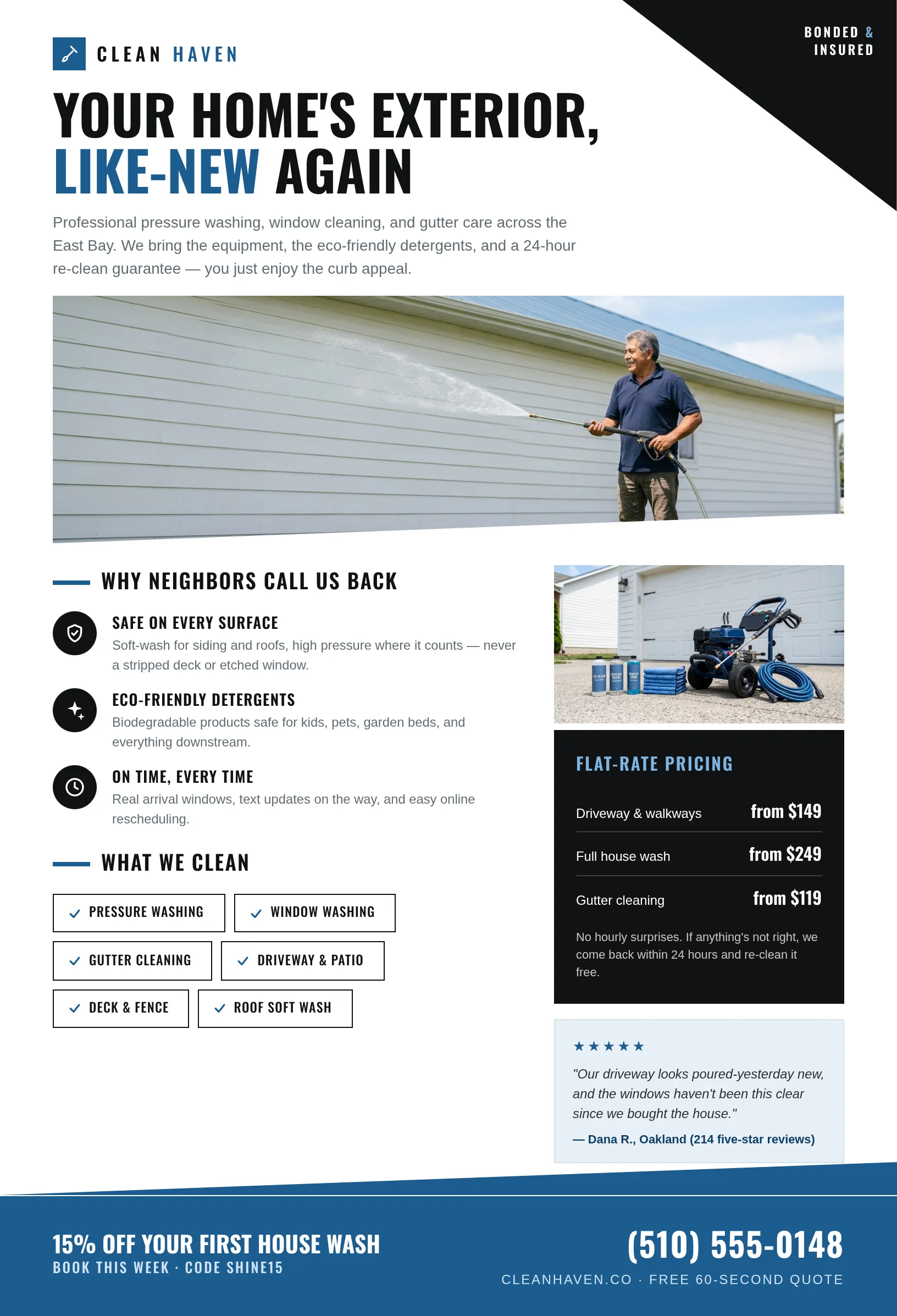 A cleaning service flyer written in Microsoft Word