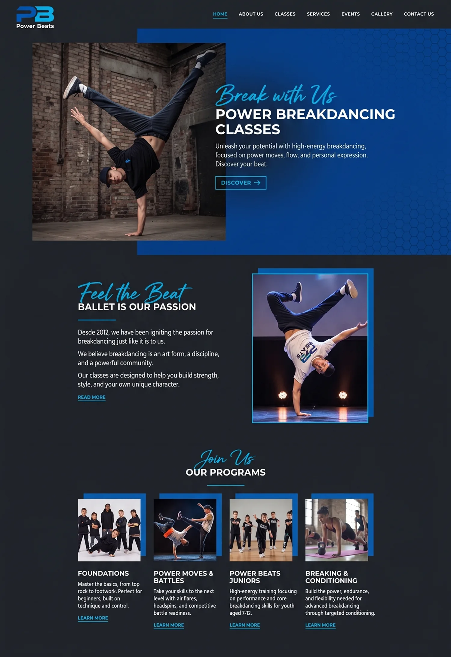 A modern website redesigned from WordPress with Repaint
