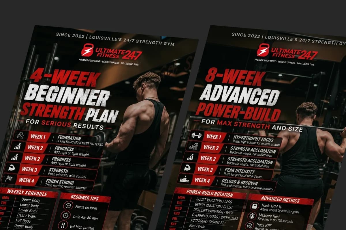 Gym training posters to import into Repaint