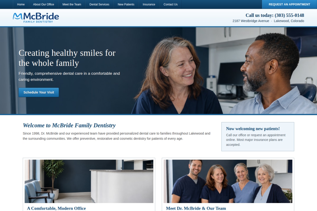 Website before and after Repaint redesign