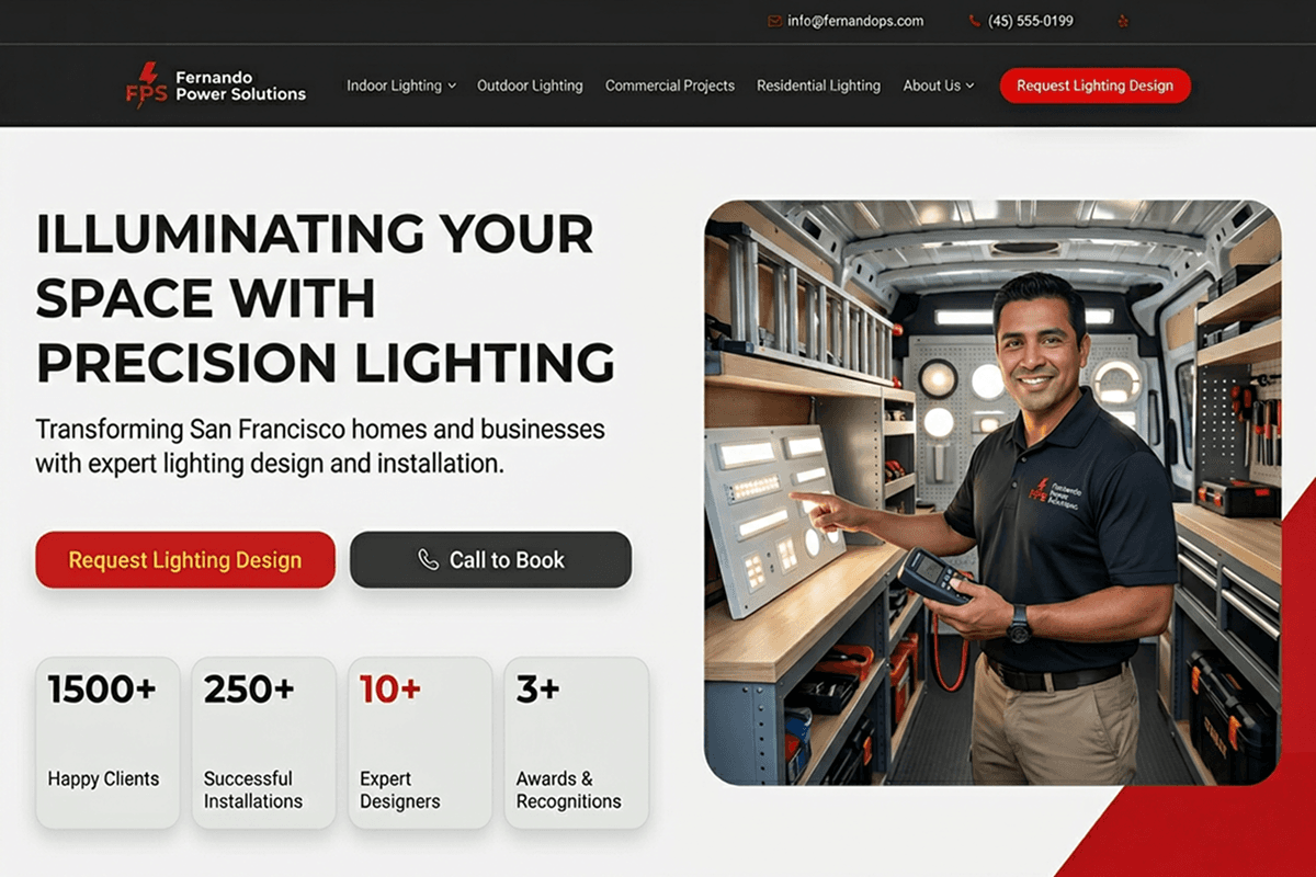 electrician website builder example 4