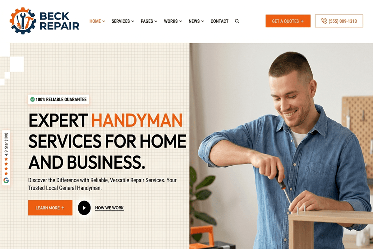 handyman website builder example 3