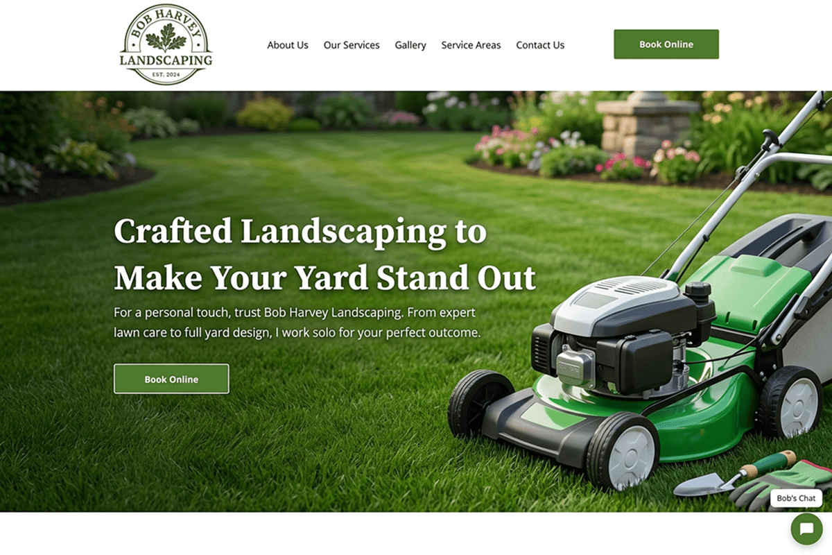 landscaping website builder example 1
