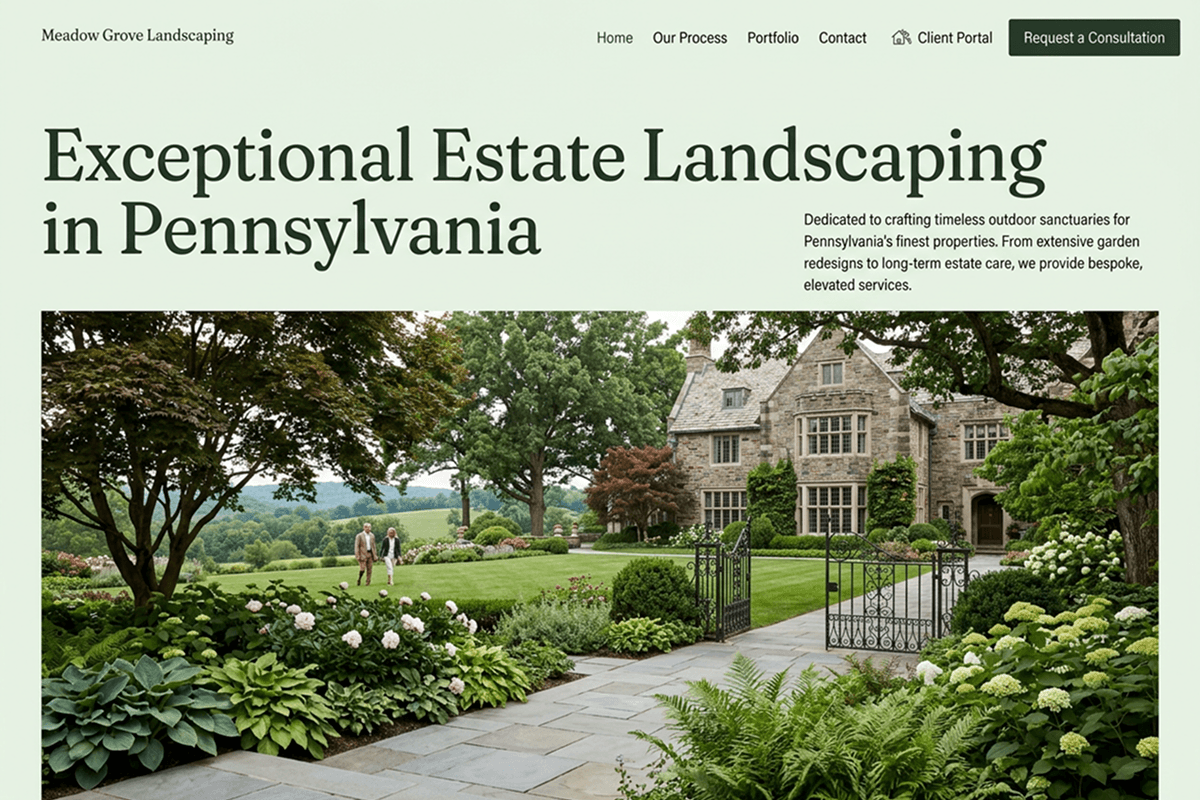 landscaping website builder example 4