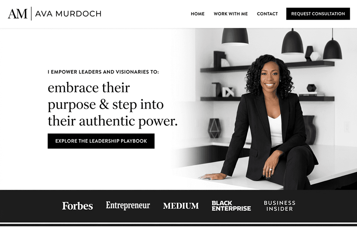 life coach website builder example 1