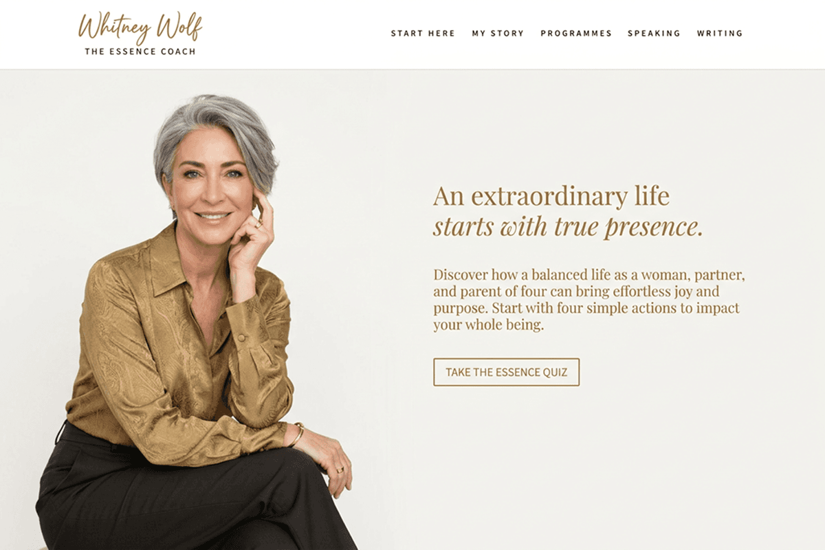 life coach website builder example 2