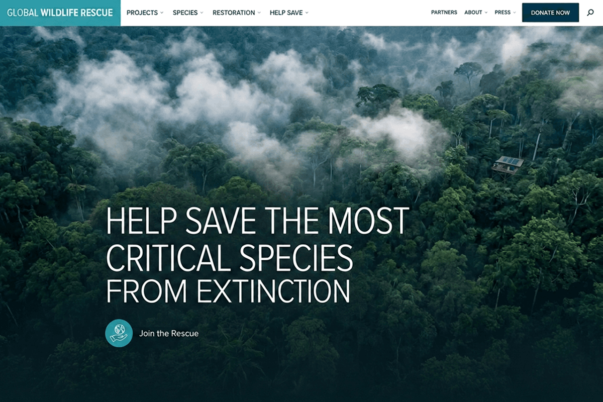 nonprofit website builder example 1