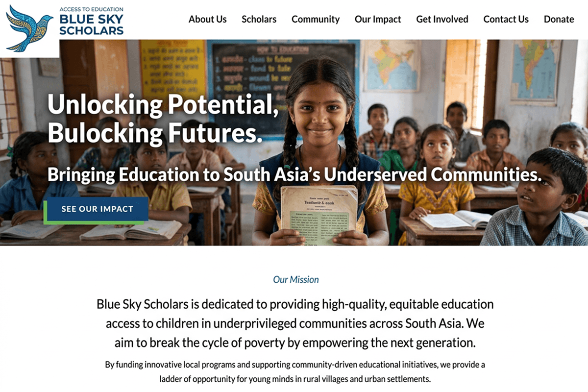 nonprofit website builder example 3