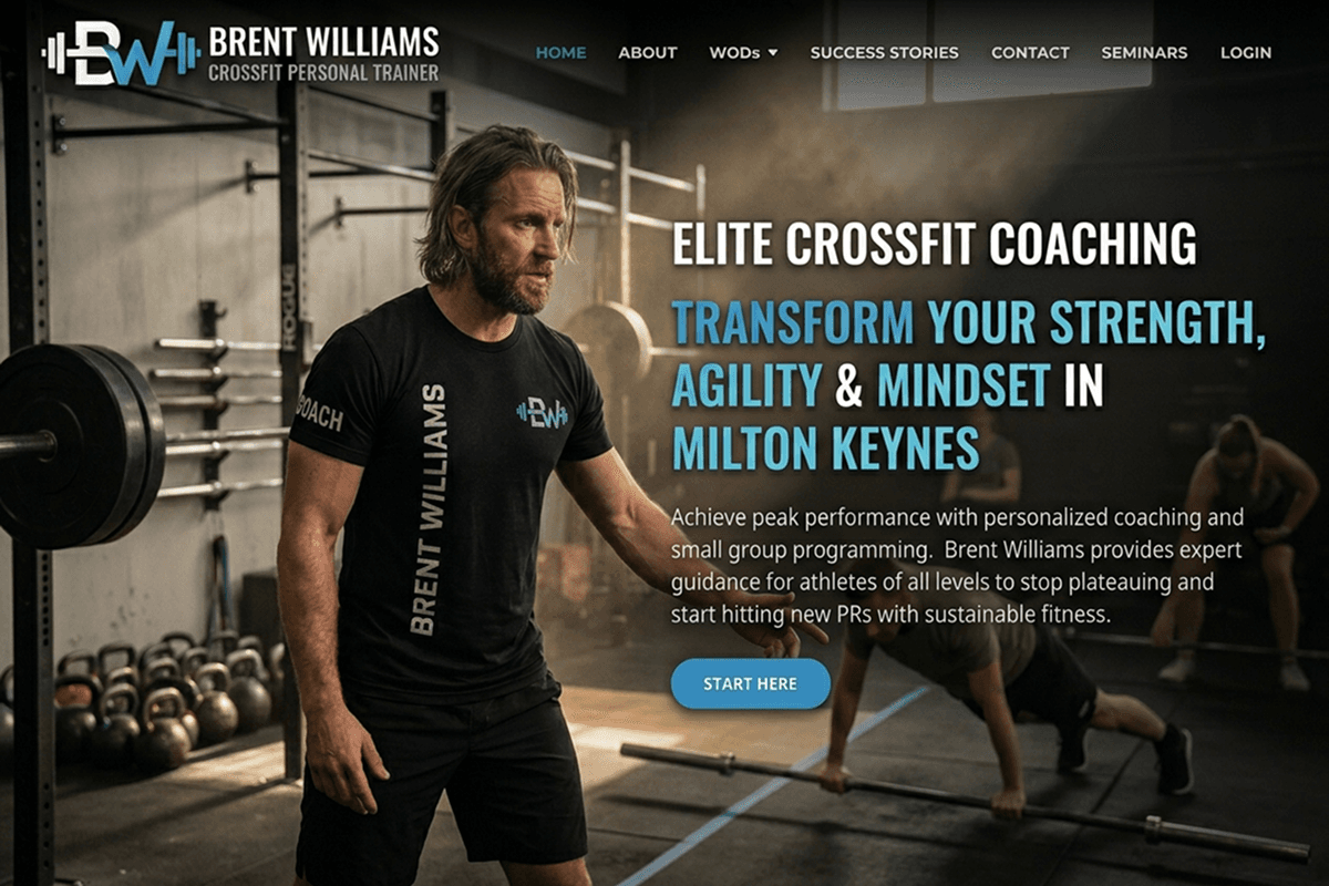 personal trainer website builder example 1