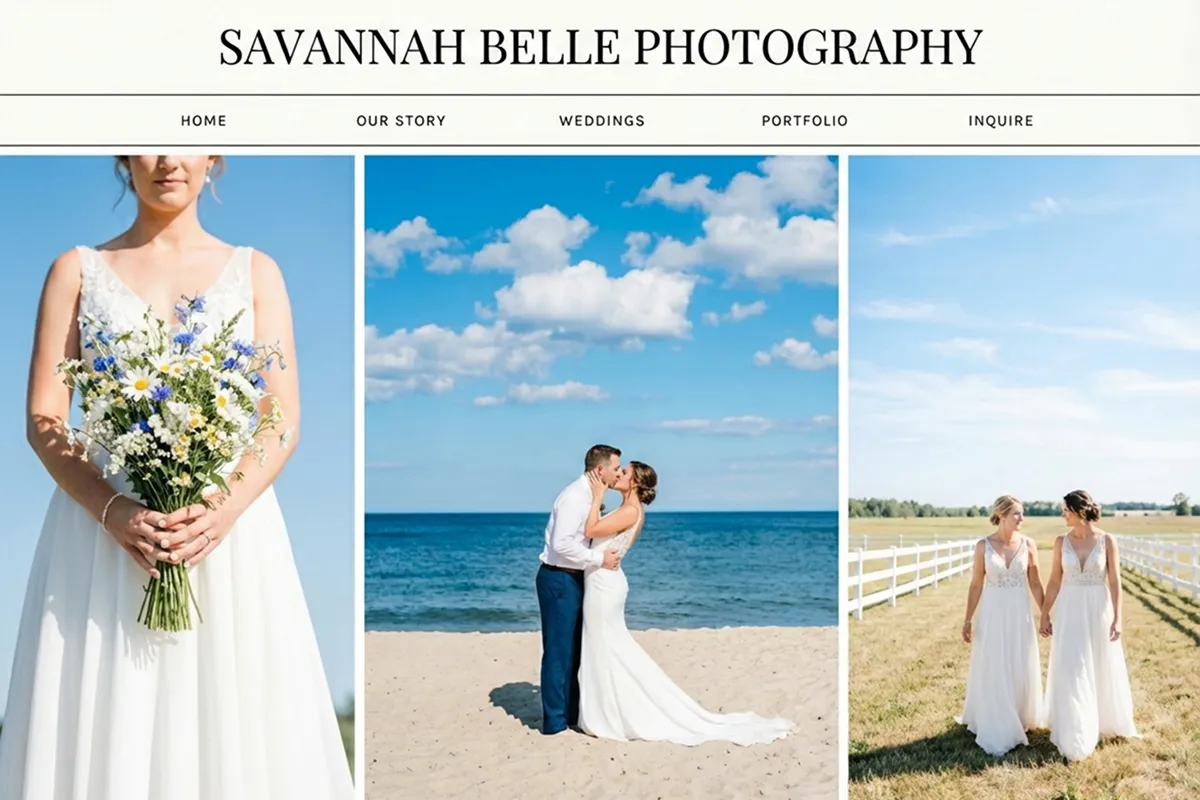 photography website builder example 2