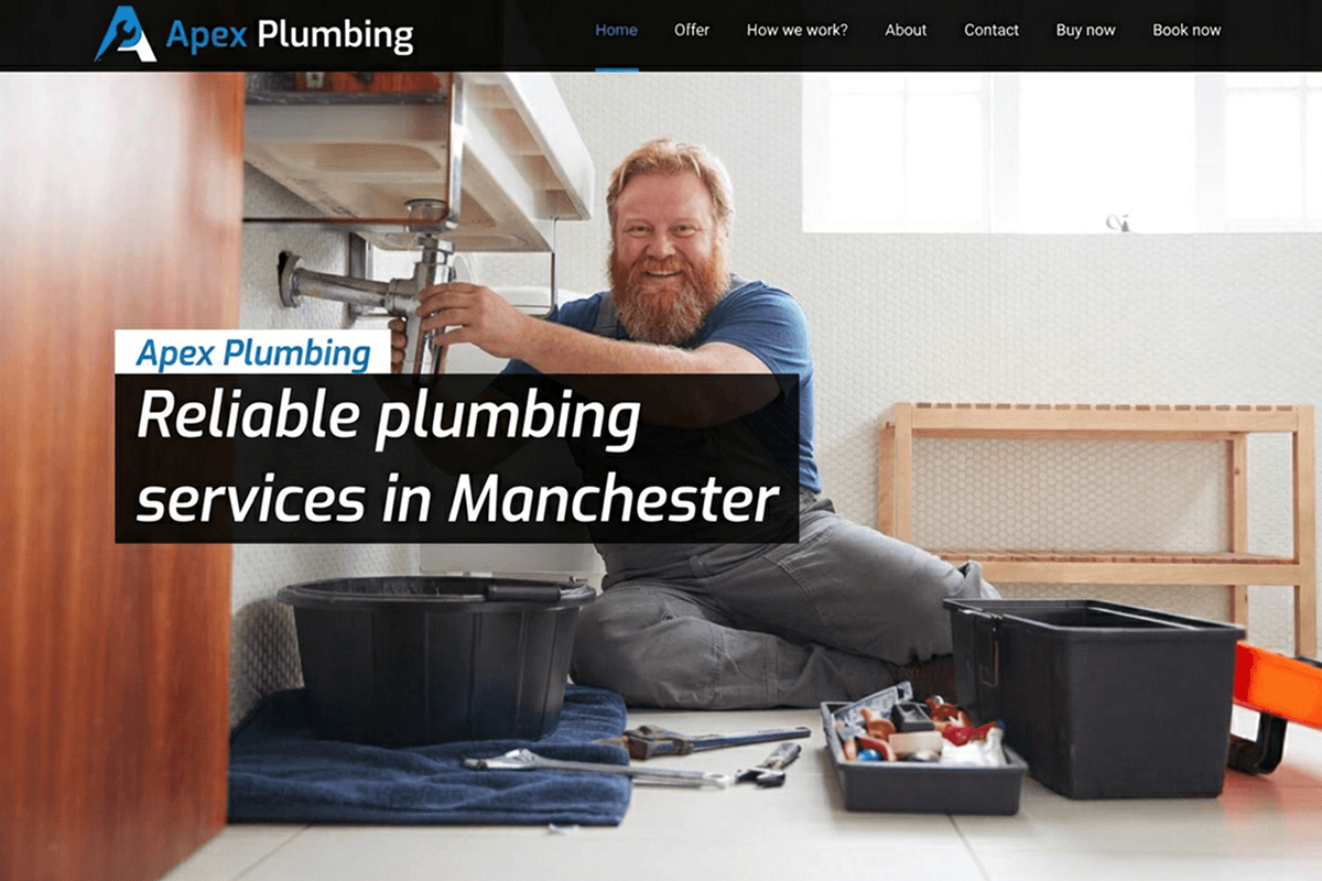 plumber website builder example 1