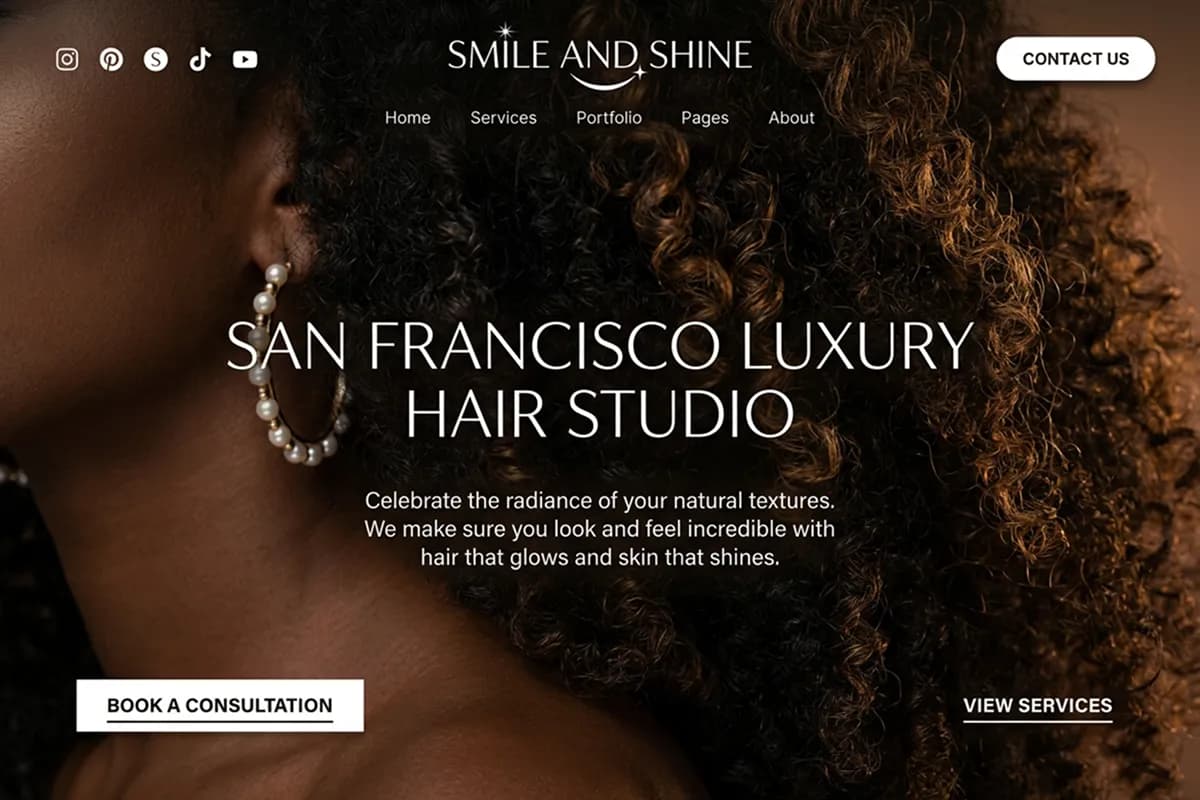 criador de sites para salões de beleza example 1