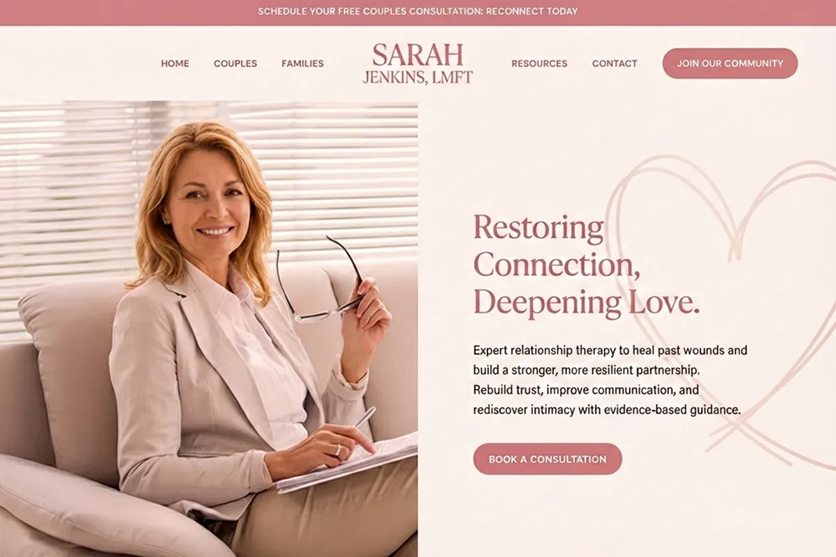 therapist website builder example 2