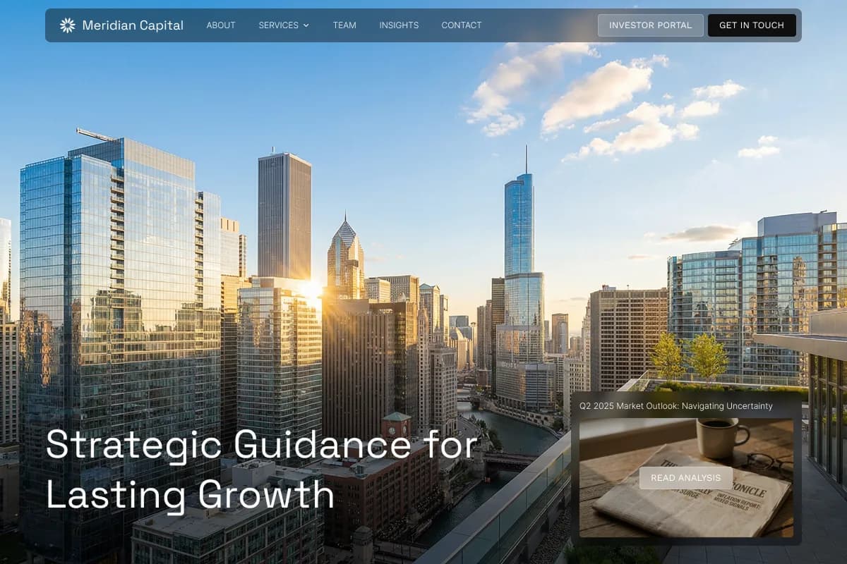 AI-redesigned investment firm website