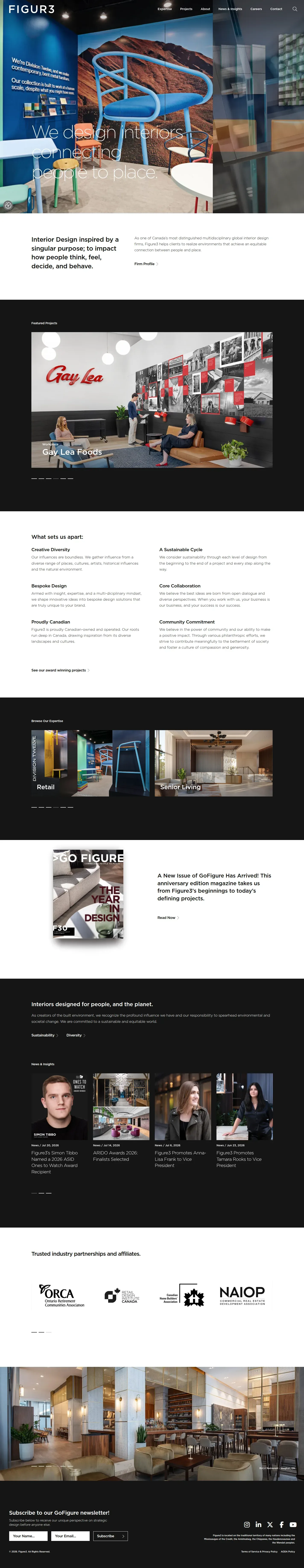 Figure3 website design, full page